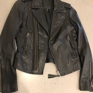 Joie Black Leather Biker Jacket